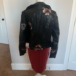 Never word leather jacket
